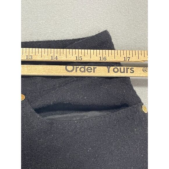 Escada Womens Sz 42 US 12 Wool High Rise Wide Leg Pants Trousers Black - Picture 7 of 11